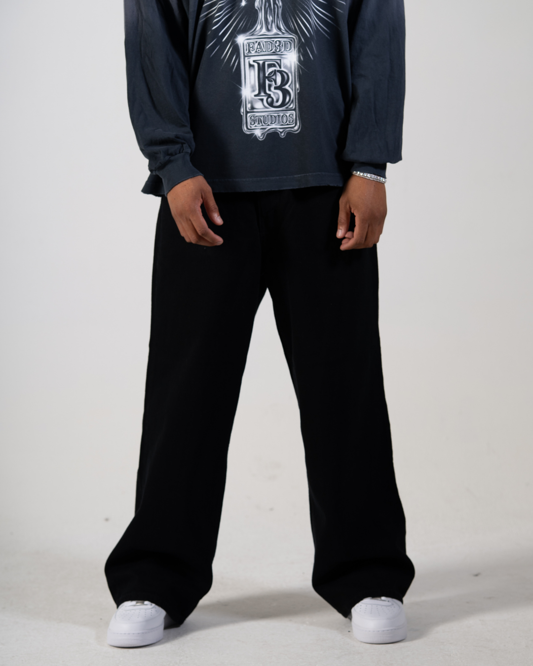 F3 BLACK DENIM - BAGGY