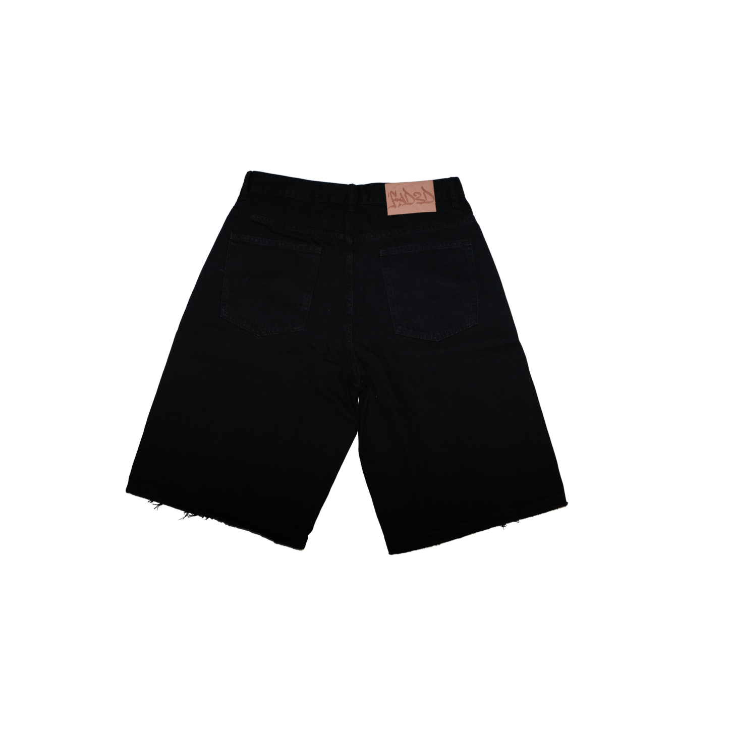 BLACK DENIM SHORTS V2 - BLACK