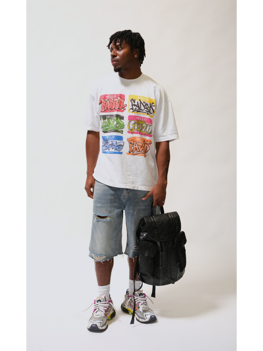 DISTRESSED WASHED DENIM SHORTS V2 - BLUE