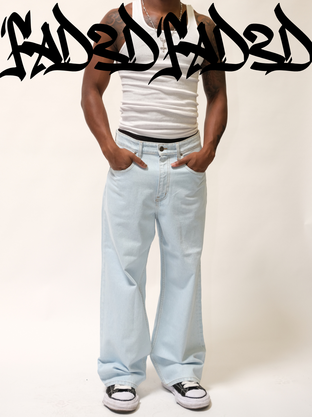 F3 LIGHT WASH DENIM - BAGGY