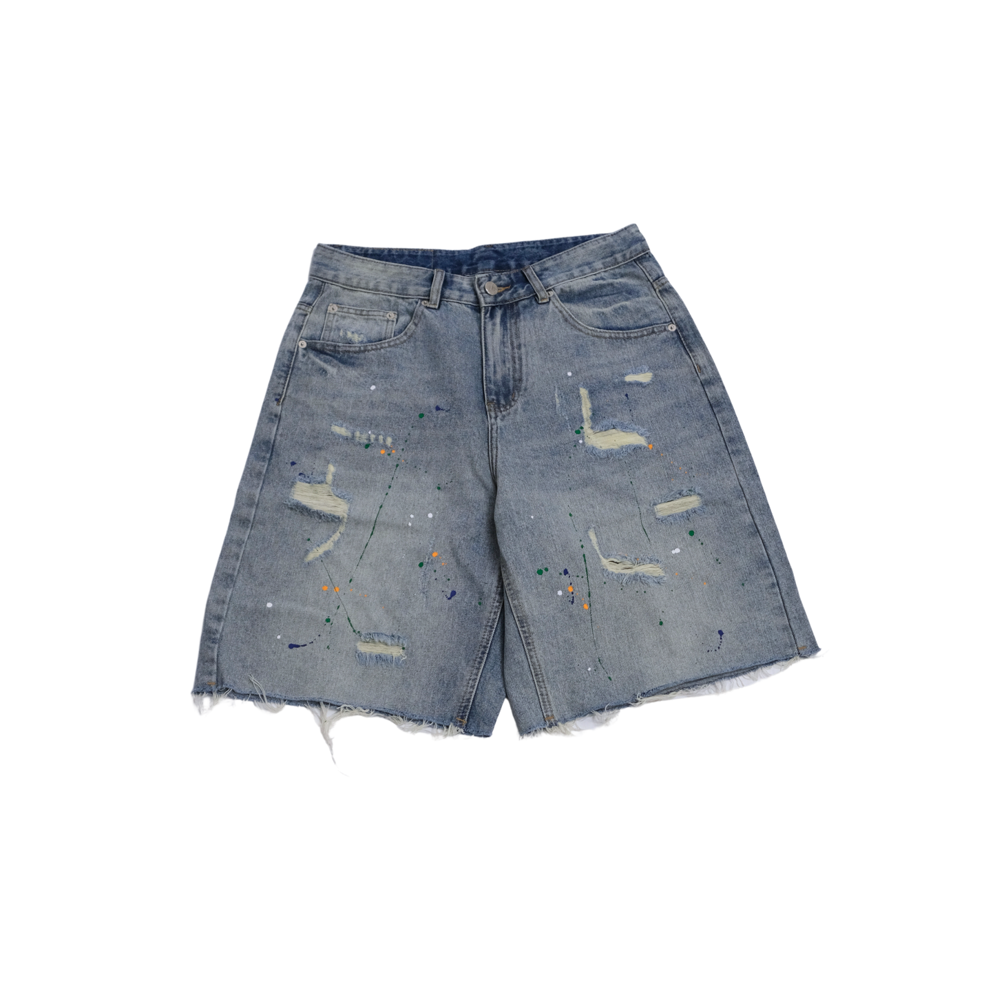 CANVAS DISTRESSED SHORTS
