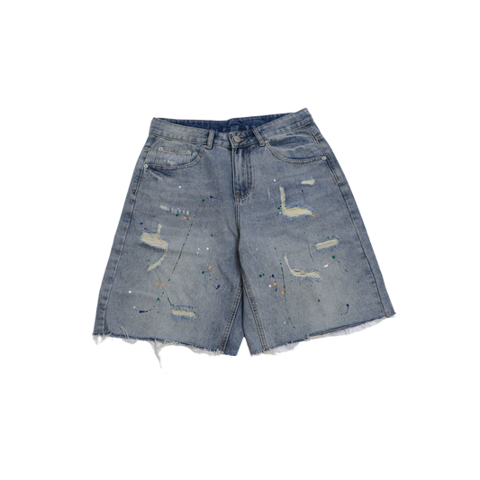 CANVAS DISTRESSED SHORTS