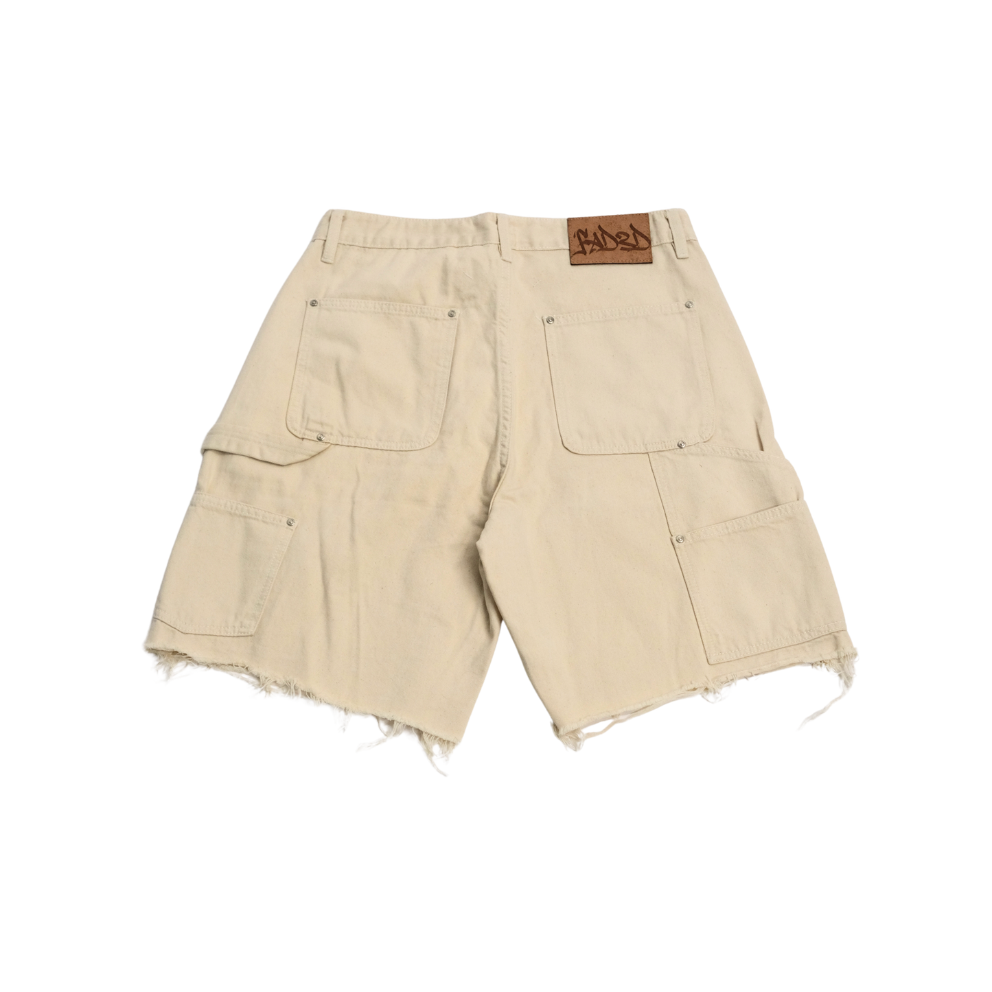 DOUBLE KNEE SHORTS - OFF WHITE