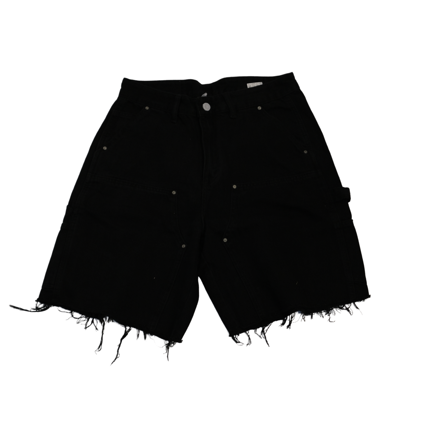 DOUBLE KNEE SHORTS - BLACK