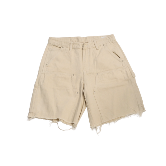DOUBLE KNEE SHORTS - OFF WHITE