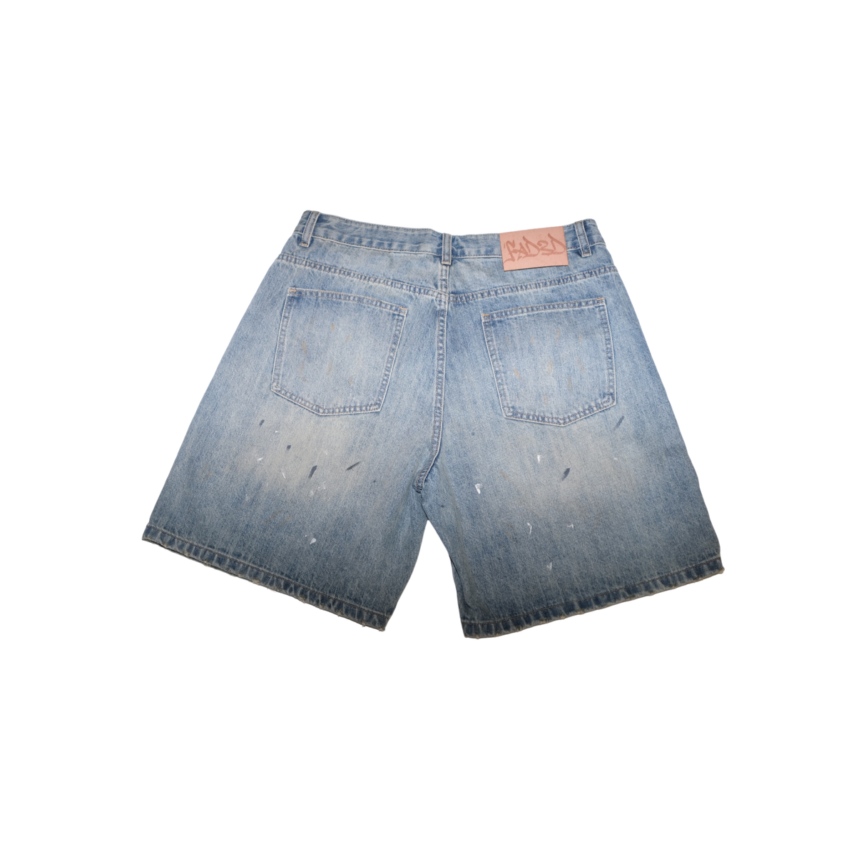 SPLATTER PAINT DENIM SHORTS V1 - BLUE
